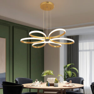 Kitchen Pendant Light LED Chandelier Lighting Bedroom Gold Ceiling Lamp 58cm White Lights