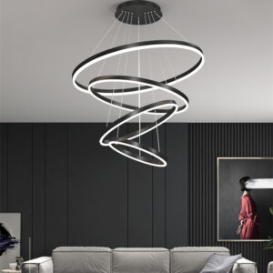 Kitchen Pendant Light Bar LED Chandelier Lighting Home Lamps Black Ceiling Lamp 80+60+40+30cm Day Lights