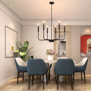 Vintage Pendant Light Kitchen Pendant Lighting Home Lamps Black Ceiling Lamp 6 Heads E14 Bulbs