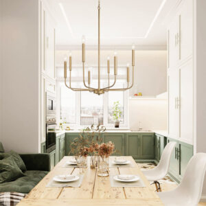 Vintage Pendant Light Kitchen Pendant Lighting Home Lamps Gold Ceiling Lamp 8 Heads E14 Bulbs