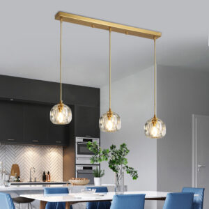 Kitchen Pendant Light Home Crystal Pendant Lighting Bedroom Lamps Hotel Bar Ceiling Lamp 3 Heads
