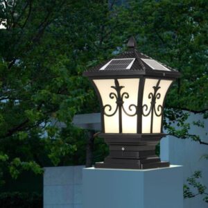 Salor LED Lamp Garden Pillar Lamp Yard Post Lighting Outdoor Pillar Lamps Black Post Light