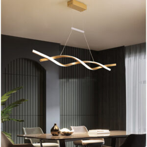 Kitchen Pendant Light Gold Chandelier Lighting LED Bar Ceiling Lamp 100cm Warm White Lights