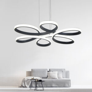 Kitchen Pendant Light Black Chandelier Lighting LED Bar Ceiling Lamp 58cm White Lights