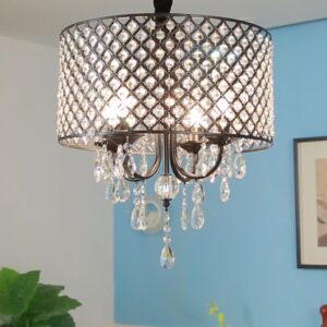 Kitchen Pendant Light Bedroom Crystal Chandelier Lighting Home Ceiling Lights 40cm E14 Bulbs
