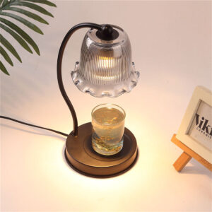 Aromatherapy Melting Wax Lamp Bedroom Glass Candle Warmer Night Lamp Timer Dimming