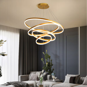 LED Pendant Light Gold Chandelier Lighting Kitchen Ceiling Lights Day Lights 30+40+60+80cm