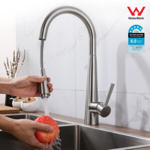 Kitchen Taps Home Pull Out Faucet Laundry Sink Basin Mixer Tap Stainless Steel Brushed Finish