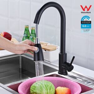 Kitchen Taps Black Pull Out Faucet Sink Home Basin Mixer Tap Stainless Steel Black
