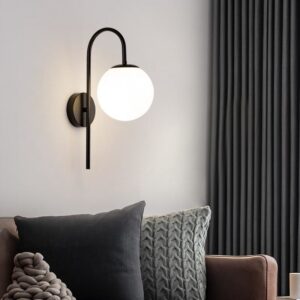 Bedroom Wall Lamp Black Hallway Wall Lights Glass Wall Lamps Home Wall Lighting E27 Bulb
