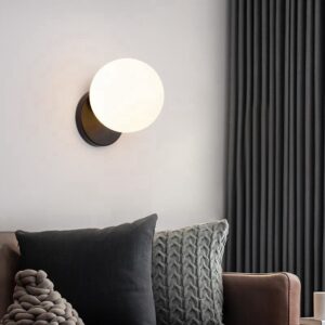 Black Wall Lights Bedroom Wall Lamp Hallway Glass Wall Lamps Home Wall Lighting E27 Bulb