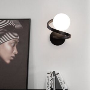 Bedroom Wall Lamp Hallway Glass Wall Lights Black Wall Lighting Home Wall Lamps G9 Bulb