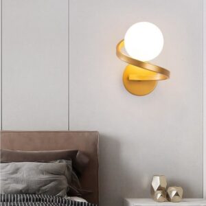Bedroom Wall Lamp Hallway Glass Wall Lights Home Wall Lamps Gold Wall Lighting G9 Bulb
