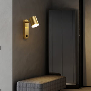 Bedroom Wall Light Copper Wall Lamps Hallway LED Wall Lamp Gold Wall Lighting 7W With Switch On Lamp