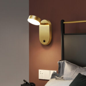 Bedroom Wall Light Hallway Copper Wall Lamps LED Wall Lamp Gold Wall Lighting 7W With Switch On Lamp