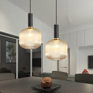 Kitchen Glass Pendant Lighting Hotel Pendant Light Shop Lamps Bedroom Ceiling Lamp Amber Glass