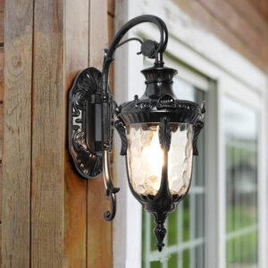Outdoor Wall Lamp Garden Black Wall Lighting Yard Wall Lamps Home Retro Wall Light
