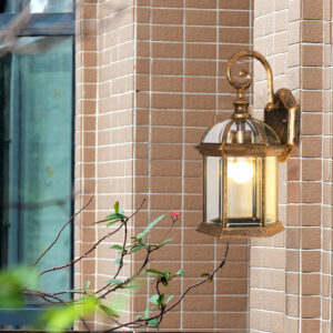Outdoor Wall Lamp Garden Brown Wall Lighting Balcony Wall Lamps Home Retro Wall Light