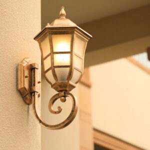 Garden Wall Lamp Glass Outdoor Wall Lighting Balcony Retro Wall Lamps Home Brown Wall Light