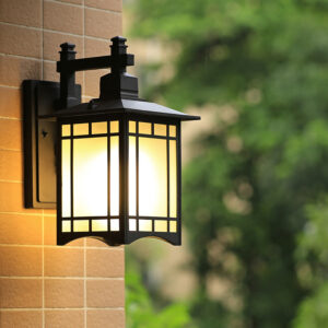 Garden Wall Lamp Yard Outdoor Wall Lighting Balcony Retro Wall Lamps Home Wall Light Black