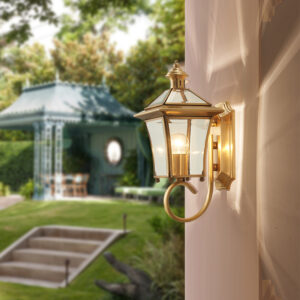 Garden Wall Light Glass Outdoor Wall Lighting Balcony Gold Wall Lamps Home Copper Wall Lamp