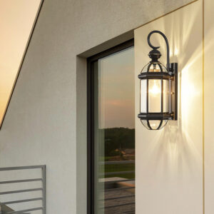 Outdoor Wall Light Garden Copper Wall Lighting Balcony Glass Wall Lamps Home Black Wall Lamp