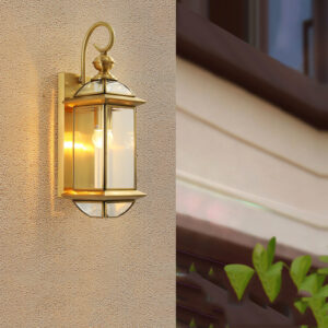 Garden Copper Wall Light Outdoor Wall Lighting Balcony Gold Wall Lamps Home Glass Wall Lamp