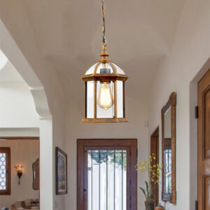 Outdoor Pendant Light Garden Lamps Yard Pendant Lighting Balcony Brown Ceiling Lamp 20cm