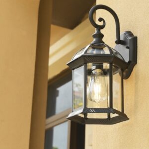 Outdoor Wall Lamp Garden Black Wall Lighting Yard Wall Lamps Balcony Retro Wall Light