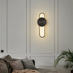 Bedroom LED Wall Light Copper Wall Lamps Hallway Wall Lamp Black Home Wall Lighting 18W