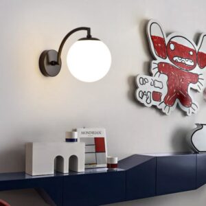 Bedroom Wall Lamp Glass Hallway Wall Lights Home Wall Lamps Black Wall Lighting E27 Bulb