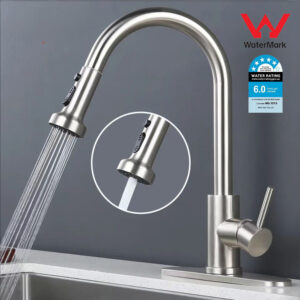 Kitchen Mixer Tap Home Pull Out Faucet Bar Sink Basin Taps Stainless Steel 2 Way Brushed Finish