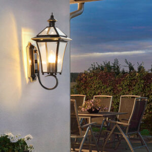 Outdoor Wall Light Garden Copper Wall Lighting Balcony Black Wall Lamps Home Glass Wall Lamp