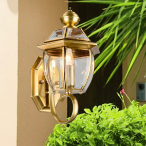 Outdoor Wall Light Garden Copper Wall Lighting Balcony Gold Wall Lamps Home Glass Wall Lamp