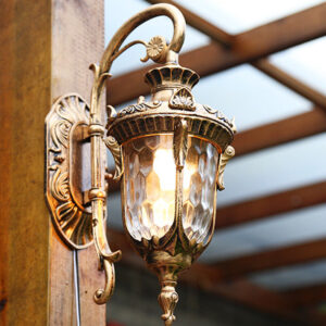 Outdoor Wall Lamp Garden Brown Wall Lighting Yard Wall Lamps Home Retro Wall Light