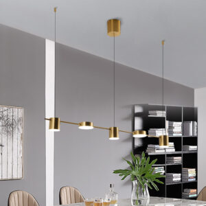 Kitchen Pendant Light Home Gold Lamp LED Chandelier Lighting Hotel  Ceiling Lights Tricolor
