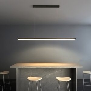 Kitchen Pendant Light Bar LED Lamp Black Hotel Chandelier Lighting Home Ceiling Lights 120cm Day Lights