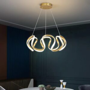 Kitchen Chandelier Lighting LED Lamp Bedroom Pendant Light Gold Ceiling Lights Warm White Lights