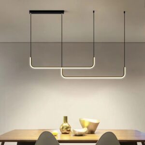Black Pendant Light Kitchen Chandelier Lighting LED Lamp Home Ceiling Lights Warm White Lights