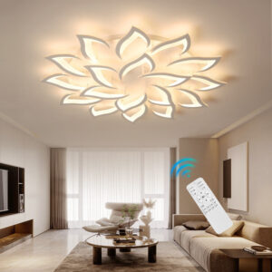 Kitchen Ceiling Lighting Bar White Ceiling Light Home Lamp LED Ceiling Lights Remote 18 Heads
