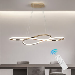 Kitchen Pendant Light Hotel LED Chandelier Lighting Home Lamp Gold Ceiling Lights Remote