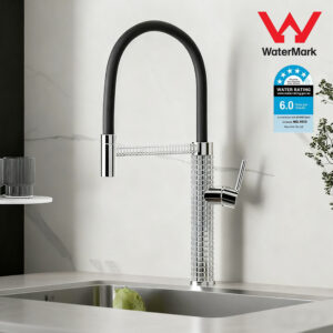 Kitchen Faucet Home Tap Bathroom Sink Basin Mixer Taps Laundry Stainless Steel Swivel Chrome