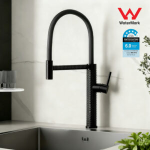 Kitchen Faucet Home Tap Bathroom Sink Basin Mixer Taps Laundry Stainless Steel Swivel Black