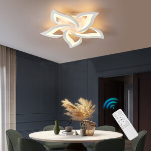 LED Ceiling Lighting Bedroom Ceiling Light Home Lamp White Ceiling Lights Remote 5 Heads