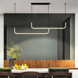 Kitchen Chandelier Lighting LED Lamp Black Pendant Light Home Ceiling Lights Warm White Lights