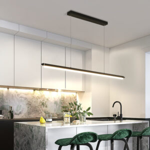 Kitchen Pendant Light Bar LED Lamp Hotel Chandelier Lighting Home Black Ceiling Lights 150cm Day Lights